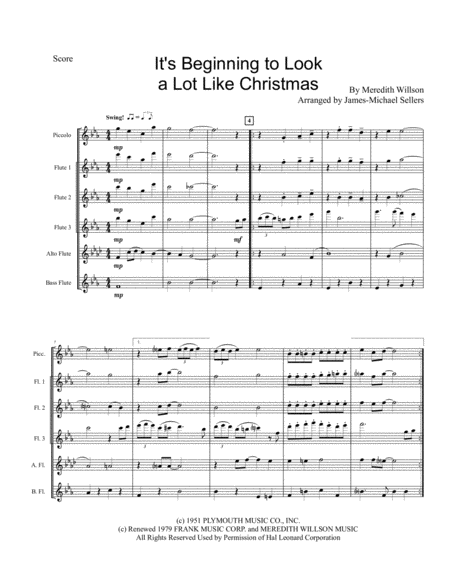 Its Beginning To Look Like Christmas For Flute Choir Page 2