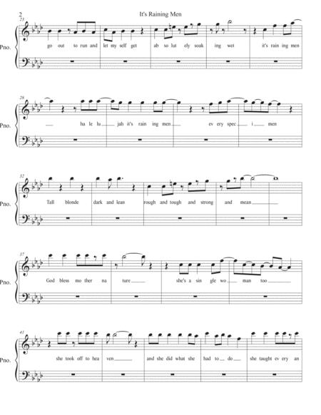 Its Raining Men Original Key Piano Page 2