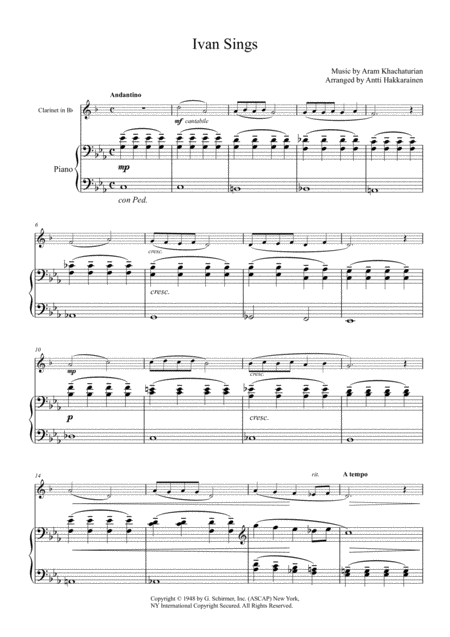 Ivan Sings Clarinet Piano Page 2