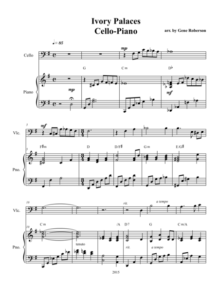 Ivory Palaces Cello And Piano Solo Page 2