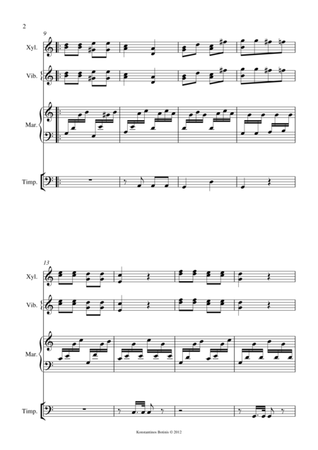 J Kuffner Andante For Percussion Quartet Page 2