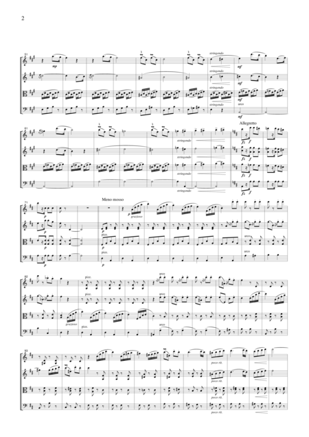 J Strauss Die Fledermaus The Bat Overture For String Quartet Cs107 Page 2