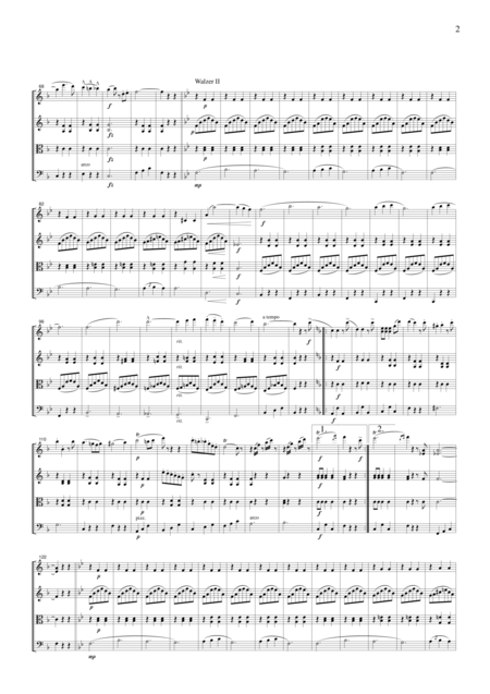 J Strauss Roses From The South For String Quartet Cs106 Page 2