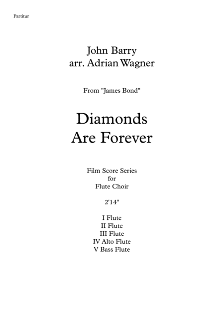 James Bond Diamonds Are Forever Flute Choir Arr Adrian Wagner Page 2