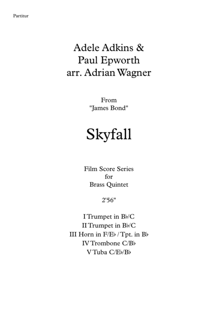 James Bond Skyfall Brass Quintet Arr Adrian Wagner Page 2