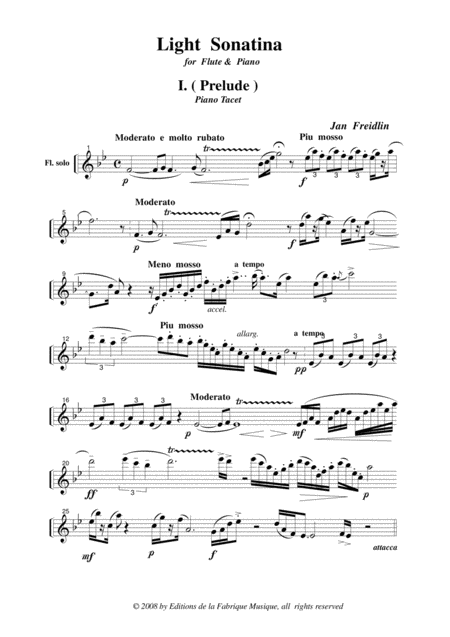 Jan Freidlin Light Sonatina For Flute And Piano Page 2