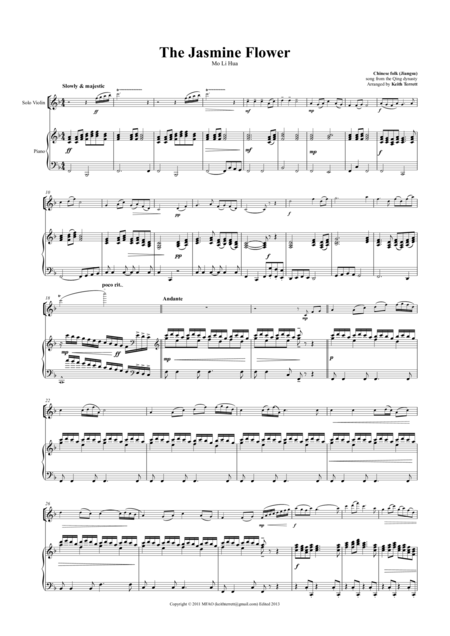 Jasmine Flower The For Violin Piano Page 2