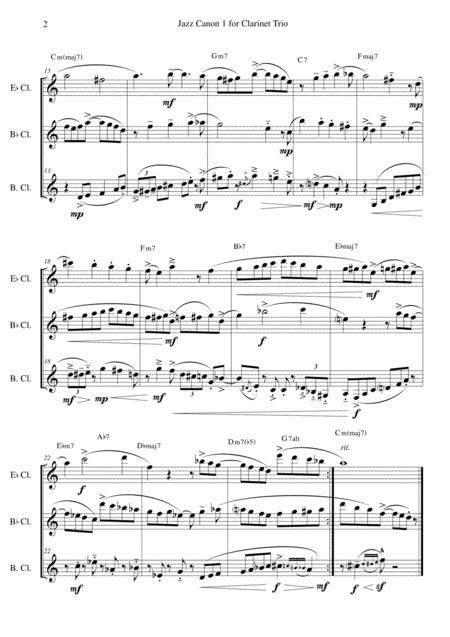 Jazz Canon 1 For Clarinet Trio Page 2