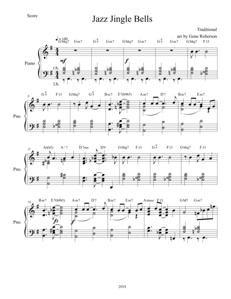 Jazz Jingle Bells For Advanced Piano Page 2