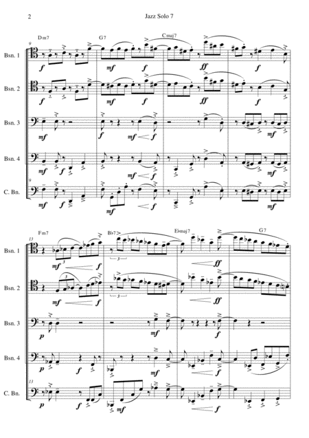 Jazz Solo 7 For Bassoon Quintet Page 2