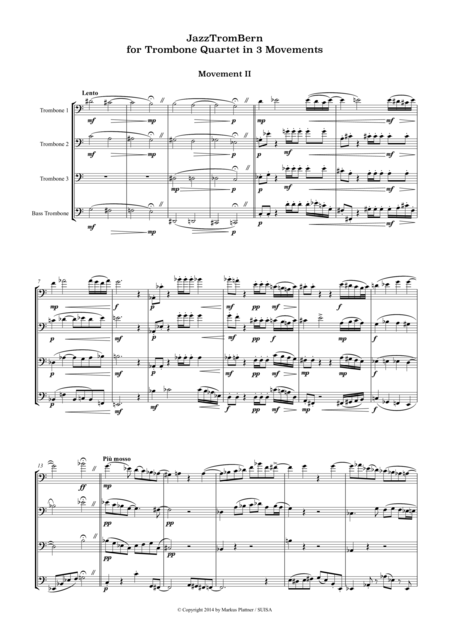 Jazztrombern For Trombone Quartet Movement 2 Page 2