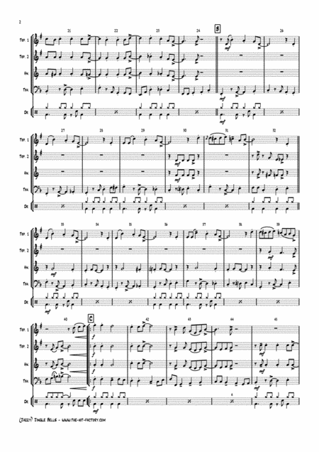 Jazzy Jingle Bells Christmas Swing Brass Quartet Page 2