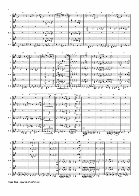 Jazzy Jingle Bells Christmas Swing Clarinet Quintet Page 2