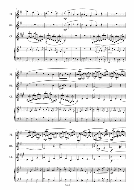 Jesu Joy Of Mans Desiring Arranged For Woodwind Trio Keyboard Page 2