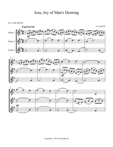 Jesu Joy Of Mans Desiring For Violin Trio Page 2