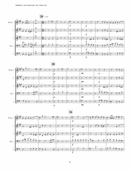 Jesu Meine Freude Part 1 By Js Bach For Brass Quintet Page 2