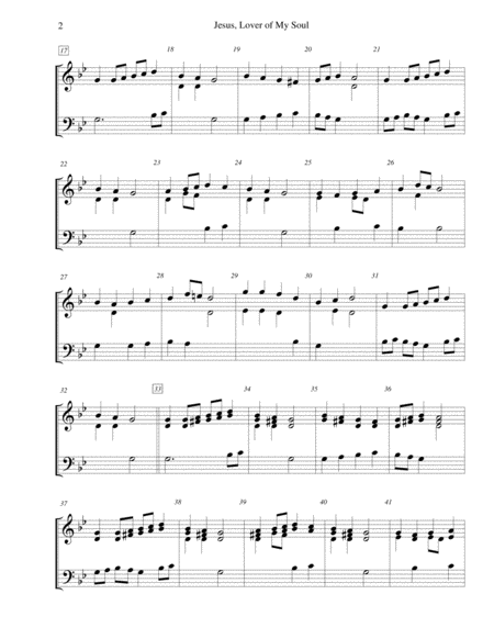 Jesus Lover Of My Soul For 2 Octave Handbell Choir Page 2