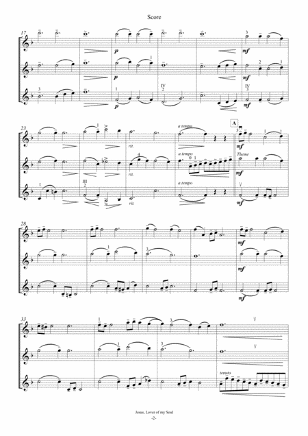 Jesus Lover Of My Soul For Violin Trio Page 2