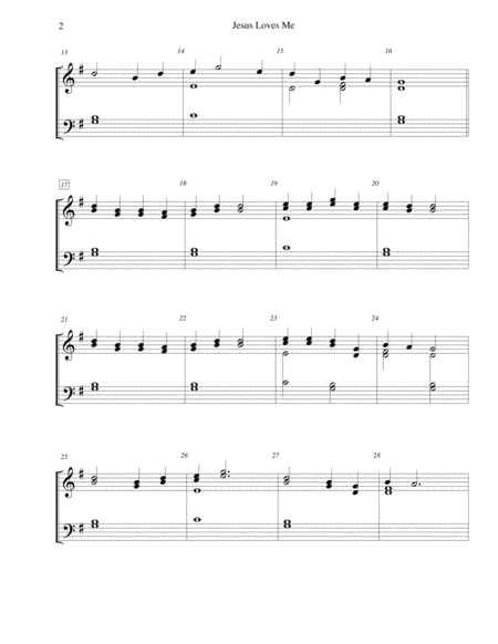 Jesus Loves Me For 2 Octave Handbell Choir Page 2