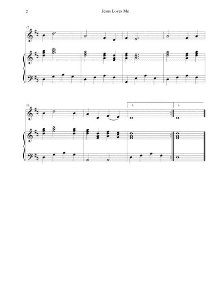 Jesus Loves Me For Beginning Violin With Optional Piano Accompaniment Page 2