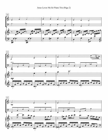 Jesus Loves Me For Piano Trio Page 2