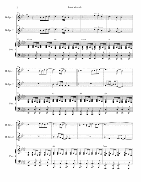 Jesus Messiah Duet For Bb Trumpet Page 2