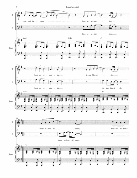 Jesus Messiah For 2 Part Choir Tb Page 2