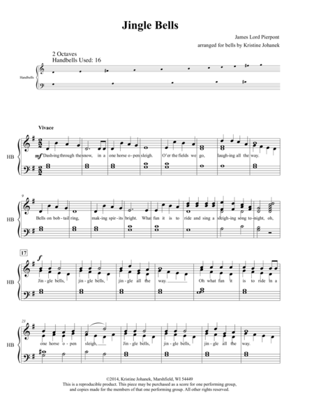Jingle Bells 2 Octave Handbells Tone Chimes Or Hand Chimes Page 2