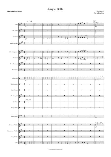 Jingle Bells Beginner Orchestra Page 2