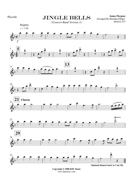 Jingle Bells Concert Band Score And Parts Pdf Page 2