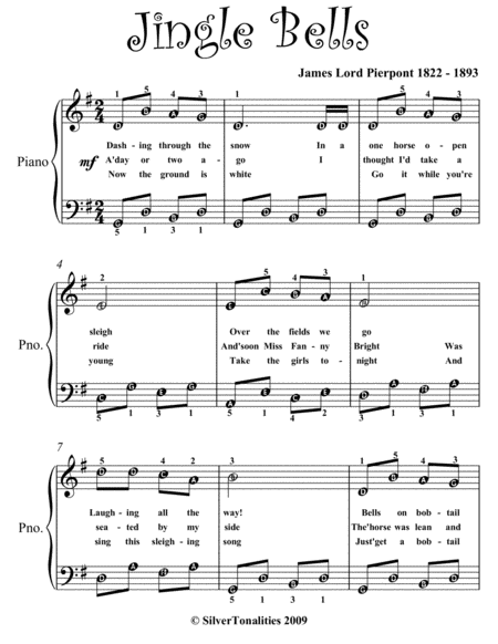 Jingle Bells Easy Piano Sheet Music With An Alberti Bass Page 2