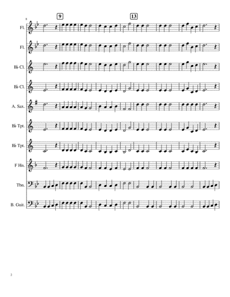 Jingle Bells For Beginner Concert Band Page 2