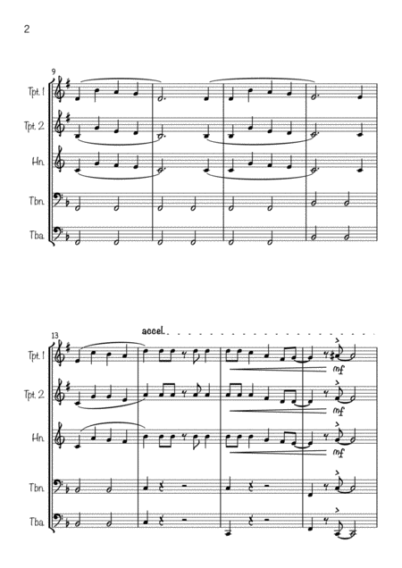 Jingle Bells Jazzy For Brass Quintet Page 2