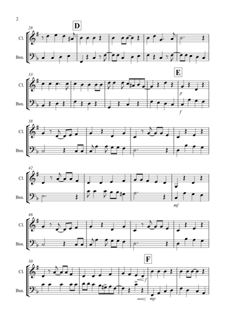 Jingle Bells Jazzy Style For Clarinet And Bassoon Duet Page 2