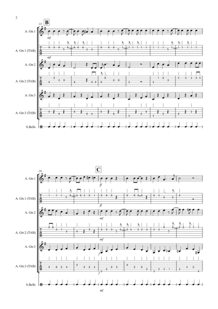 Jingle Bells Jazzy Style For Guitar Trio Page 2