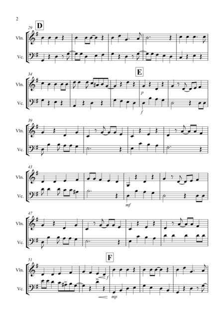 Jingle Bells Jazzy Style For Violin And Cello Duet Page 2