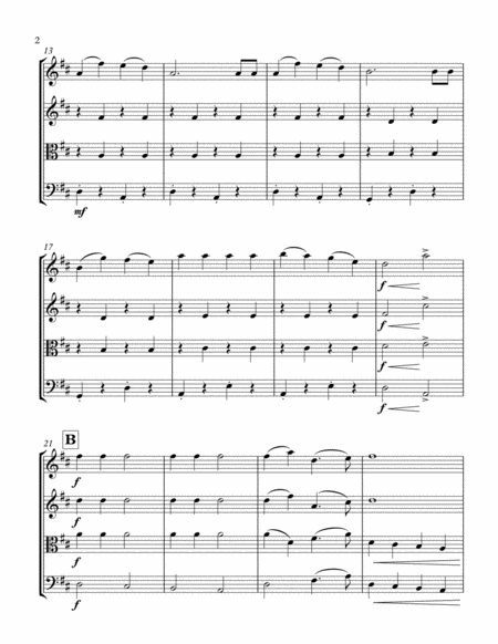 Jingle Bells String Quartet Page 2