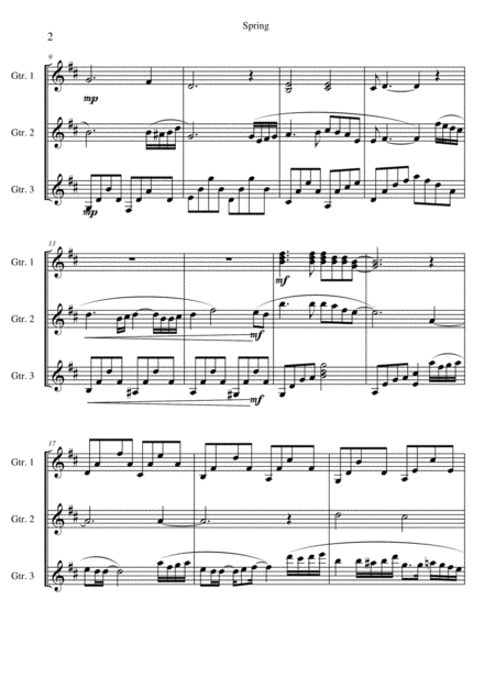 Joe Hisaishi Spring Arranged For Guitar Trio Page 2