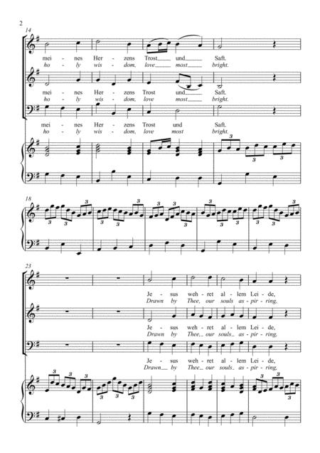 Johann Sebastian Bach Jesus Joy Of Mans Desiring Sab Choir Easy Piano Page 2