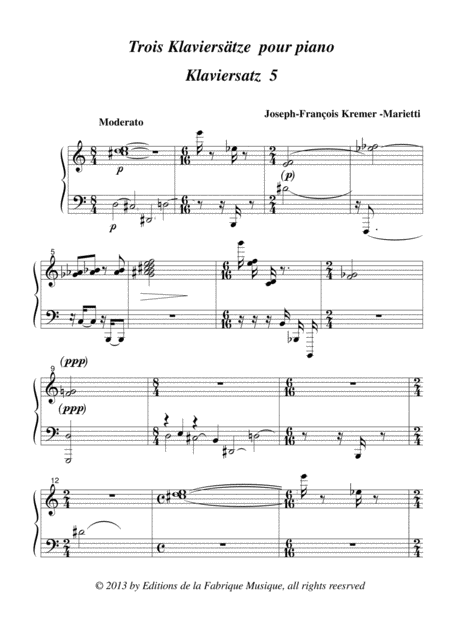 Joseph Franois Kremer Klaviersatzen No 5 7 Page 2