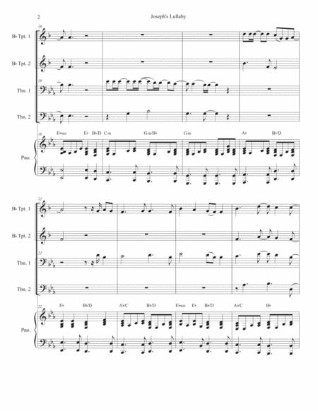Joseph Lullaby Brass Quartet And Piano Alternate Version Page 2