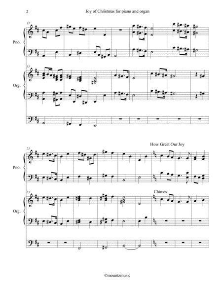 Joy Of Christmas Medley For Piano And Organ Page 2