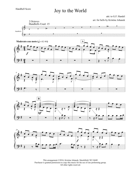 Joy To The World 2 Octave Handbells Tone Chimes Or Hand Chimes Page 2