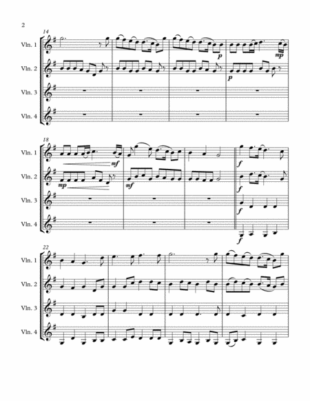 Joy To The World 4 Violins Page 2