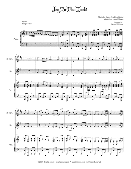 Joy To The World Duet For Bb Trumpet And French Horn Page 2