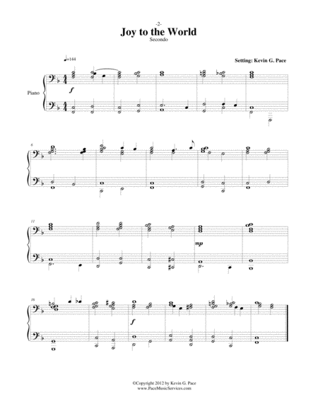 Joy To The World Easy Piano Duet Page 2