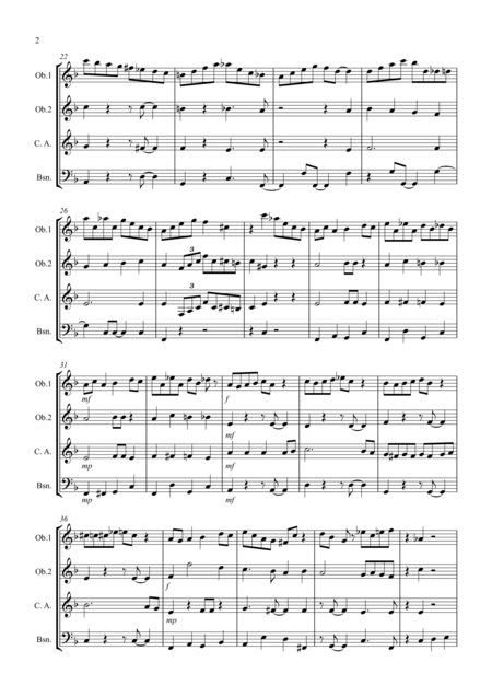 Joy To The World For Double Reed Quartet Page 2