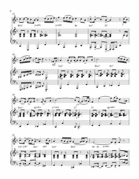 Joy To The World For Soprano Sax Or Clarinet Solo With Piano Accompaniment Latin Page 2