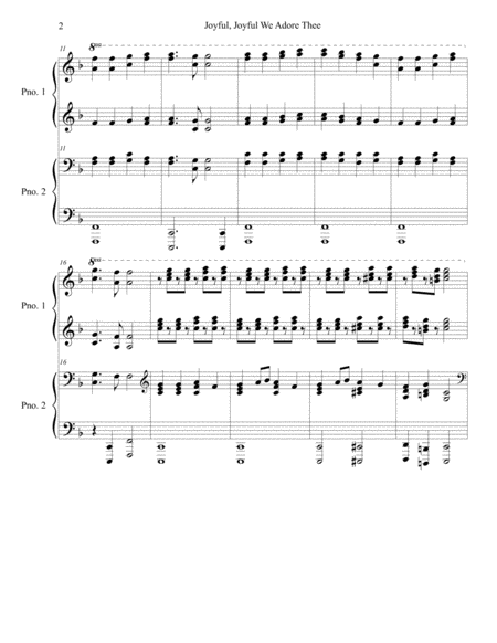 Joyful Joyful We Adore Thee Ode To Joy Piano Duet Page 2