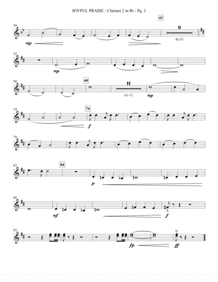 Joyful Praise Bb Clarinet 2 Page 2